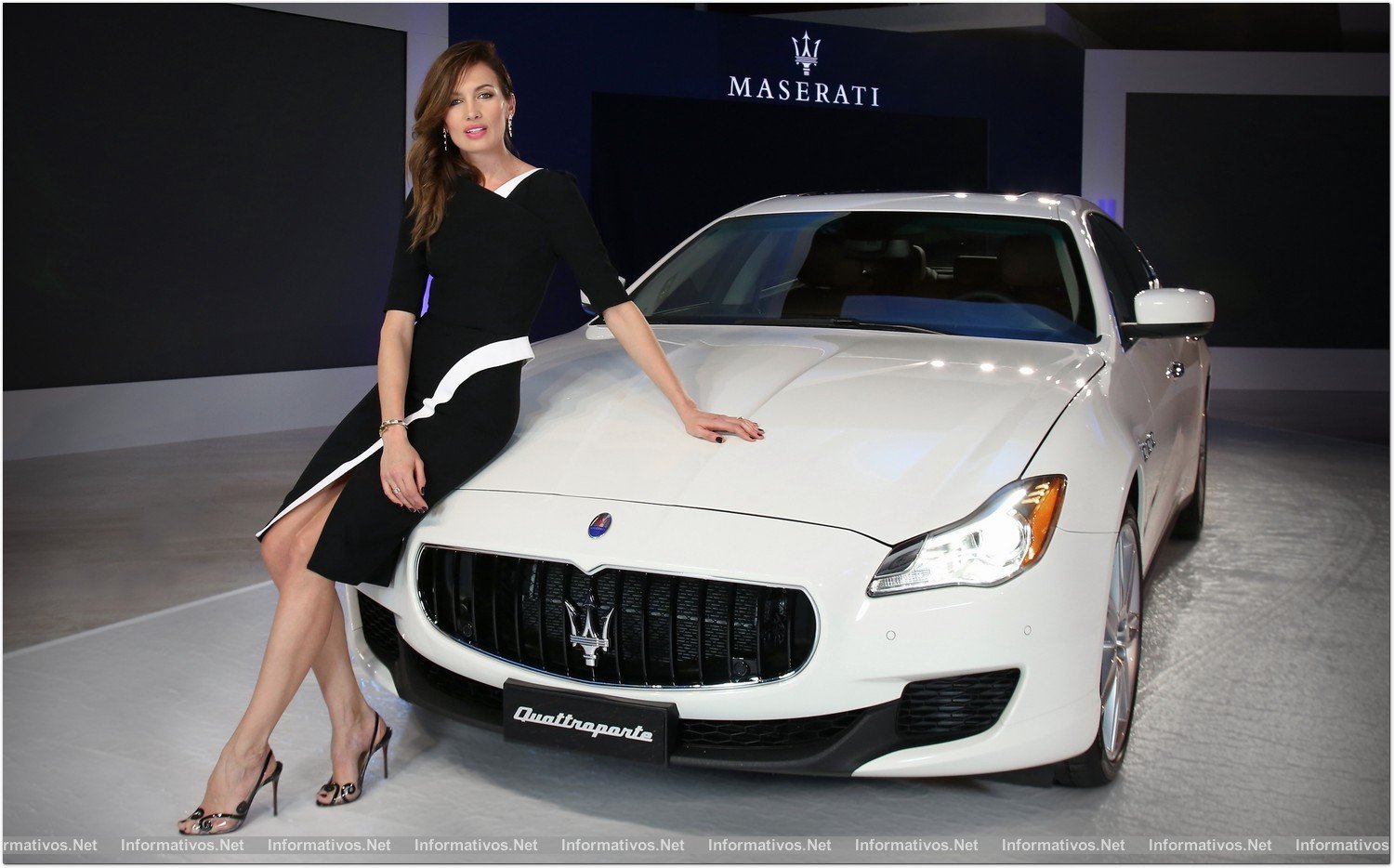 MAD08MAR013.-  Nieves Álvarez, modelo y actriz, fue la madrina del nuevo Maserati Quattroporte en Madrid
