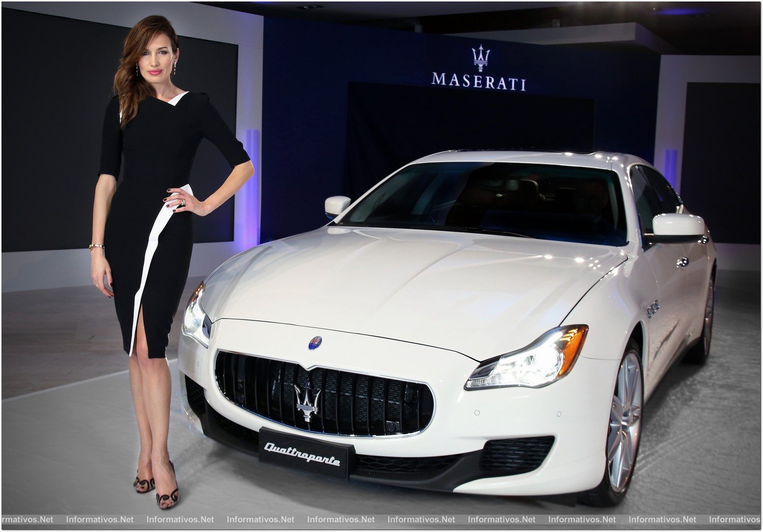 MAD08MAR013.-  Nieves Álvarez, modelo y actriz, fue la madrina del nuevo Maserati Quattroporte en Madrid