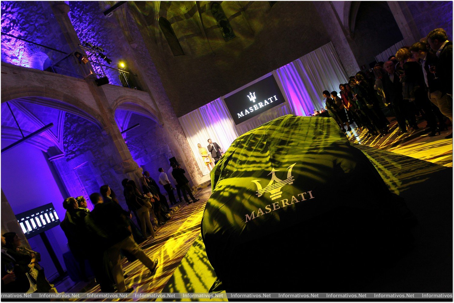 BCN21MARZ013.- Presentación del nuevo Maserati Quattroporte en la capilla del MACBA (Museo de Arte Contemporáneo de Barcelona) 