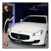 :: Pulse para Ampliar :: MAD08MAR013.-  Nieves álvarez, modelo y actriz, fue la madrina del nuevo Maserati Quattroporte en Madrid