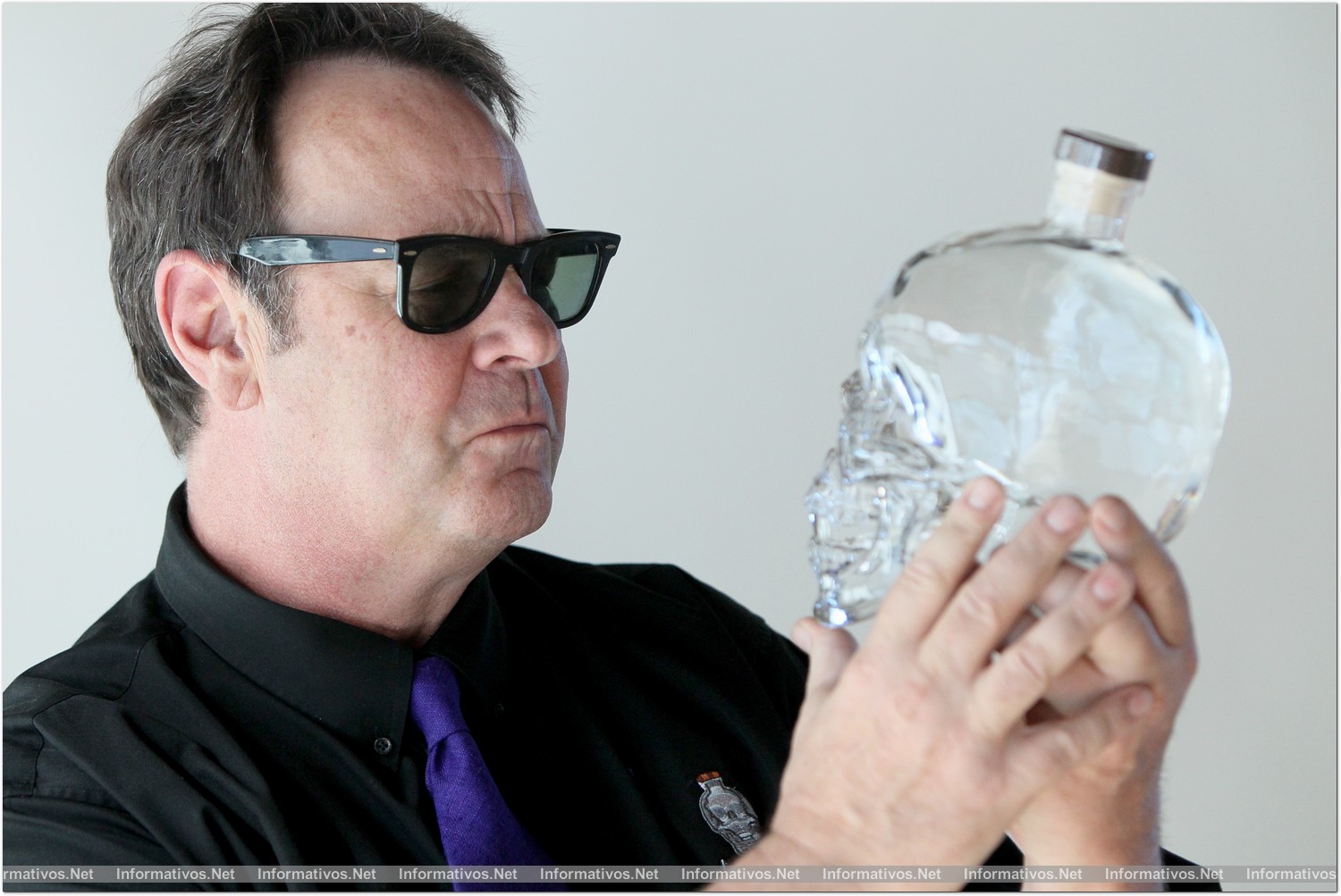 BCN18MAY013.- Entrevistamos a Dan Aycroyd con motivo de la presentación de su vodka "Crystal Head" en España, hasta donde se ha acercado desde Cannes.