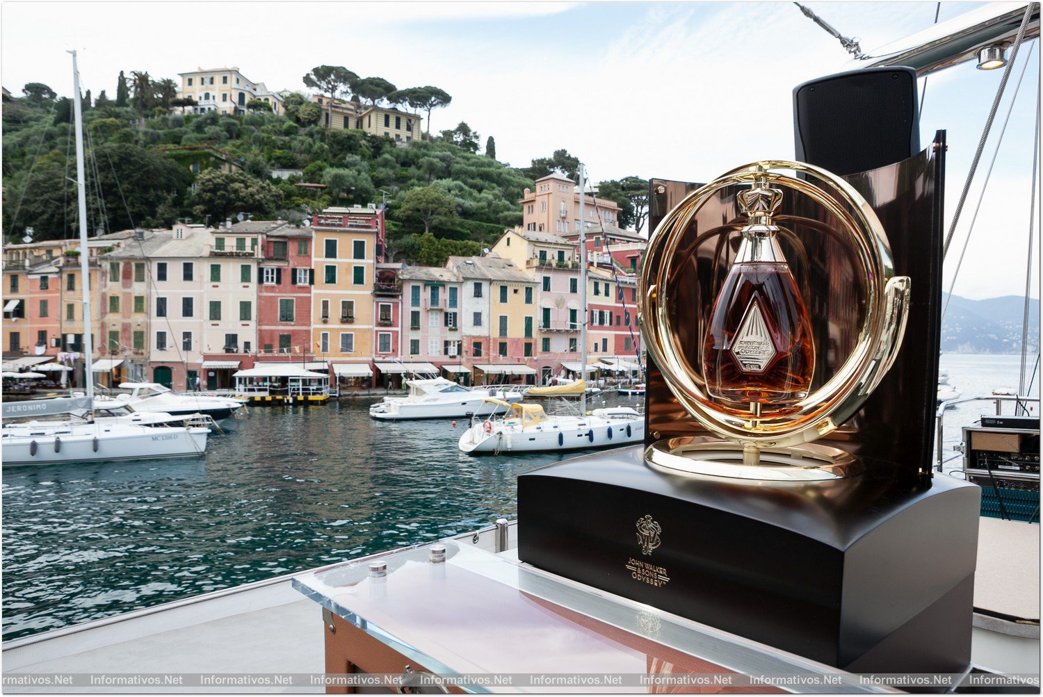 IT9MAY013.-J Walker and Sons Voyager Launch in Portofino, Italy. Atmosfere of the event