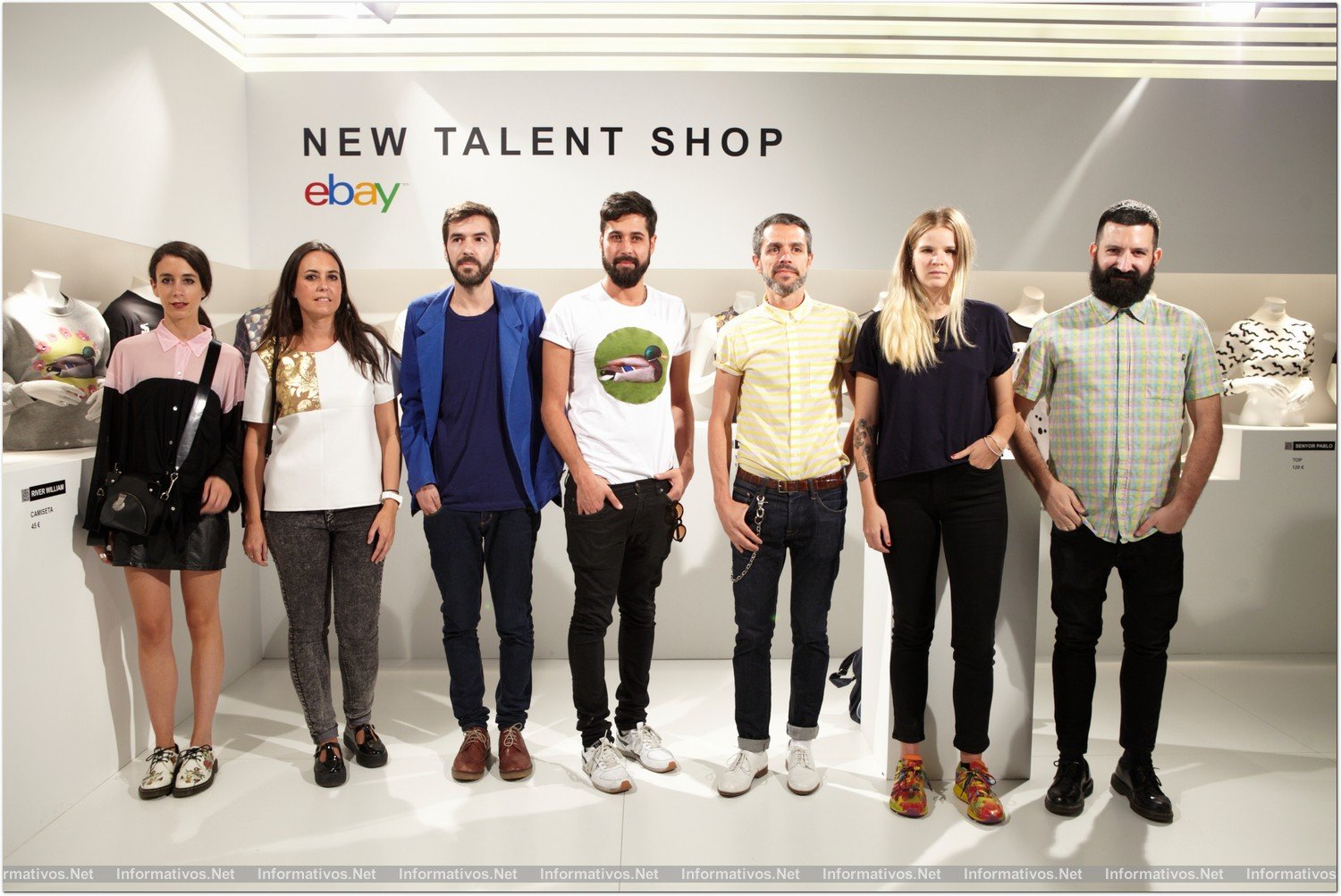 MAD13SEP013.- Presentación oficial de 'New Talent Shop' en Mercedes-Benz Fashion Week Madrid en el stand de eBay en el Cibelespacio: Manifesto Reche, potipoti, Moisés Nieto, Modas Cabezón, heridadegato (María) y Senyor Pablo 