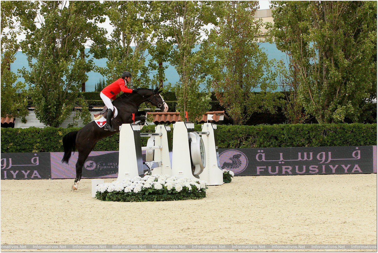 BCN28SEP013.- 102º edición del CSIO Barcelona. Final de consolación de la Furusiyya FEI Nations Cup™ Jumping Final. Beat Mändli, montando a Croesus