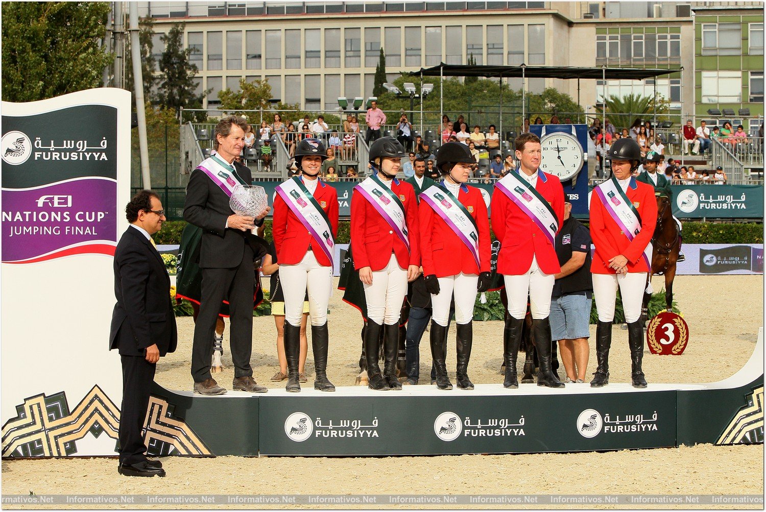 BCN28SEP013.- 102º edición del CSIO Barcelona. Final de consolación de la Furusiyya FEI Nations Cup™ Jumping Final. Ganó el equipo de Estados Unidos, formado por Elisabeth Madden (Simon), Lucy Davis (Barron), Mclain Ward (Rotchild) y Kaetherine Dinan (Nougat du Vallet).