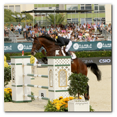 :: Pulse para Ampliar :: BCN28SEP013.- 102º edición del CSIO Barcelona. Final de consolación de la Furusiyya FEI Nations Cup™ Jumping Final. El colombiano Dayro Arroyave, montando a Eldorado van Het Vijverhof