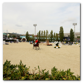 :: Pulse para Ampliar :: BCN28SEP013.- 102º edición del CSIO Barcelona. Final de consolación de la Furusiyya FEI Nations Cup™ Jumping Final. La estadounidense Elisabeth Madden, montando a Simon