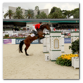 :: Pulse para Ampliar :: BCN28SEP013.- 102º edición del CSIO Barcelona. Final de consolación de la Furusiyya FEI Nations Cup™ Jumping Final. La estadounidense Elisabeth Madden, montando a Simon