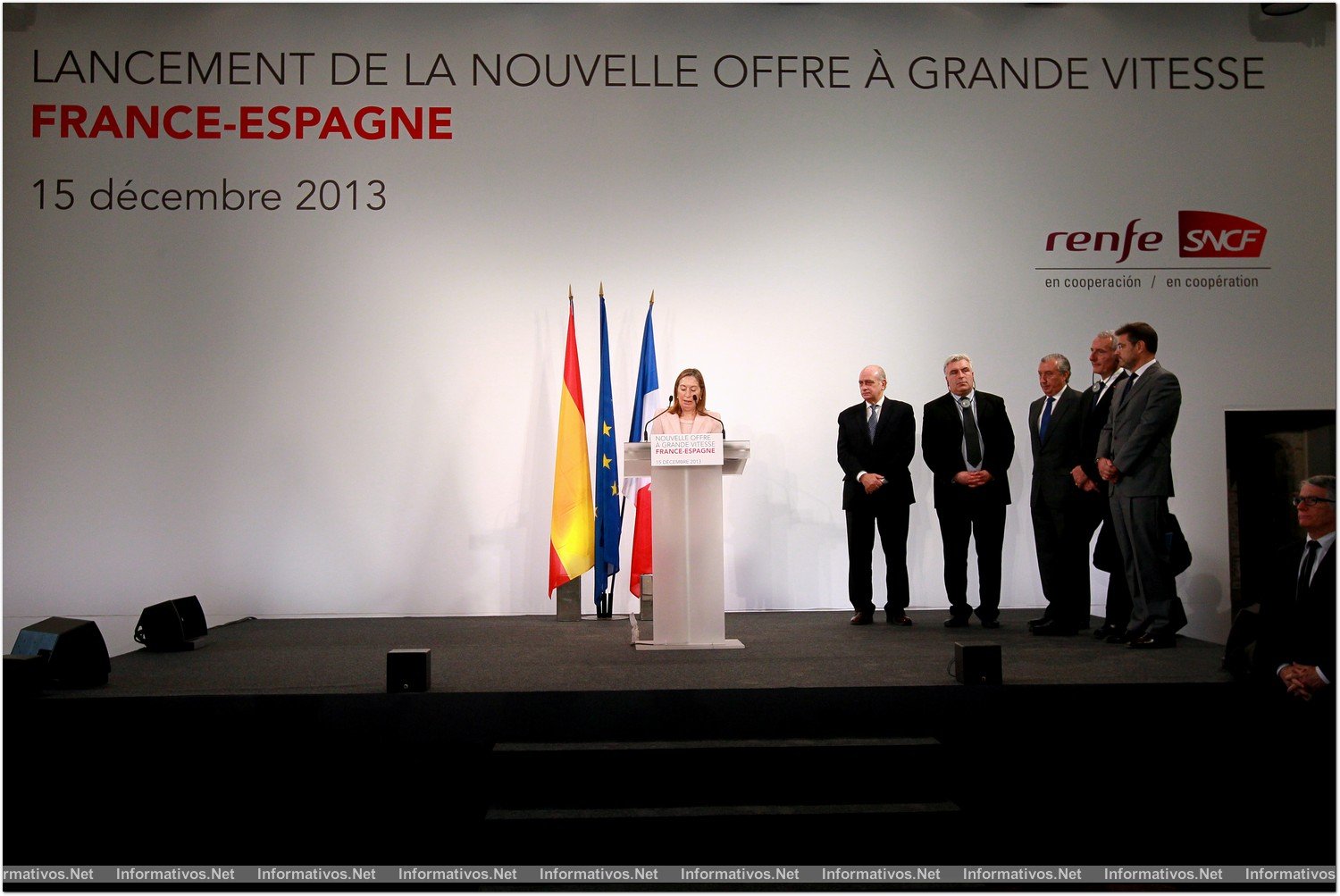 15DIC013.BCN-Perpignan.- Inauguración Alta Velocidad España-Francia. Intervención de la Ministra de Fomento Española, Ana Pastor