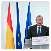 :: Pulse para Ampliar :: 15DIC013.BCN-Perpignan.- Inauguración Alta Velocidad España-Francia. Julio Gómez Pomar, Presidente de RENFE