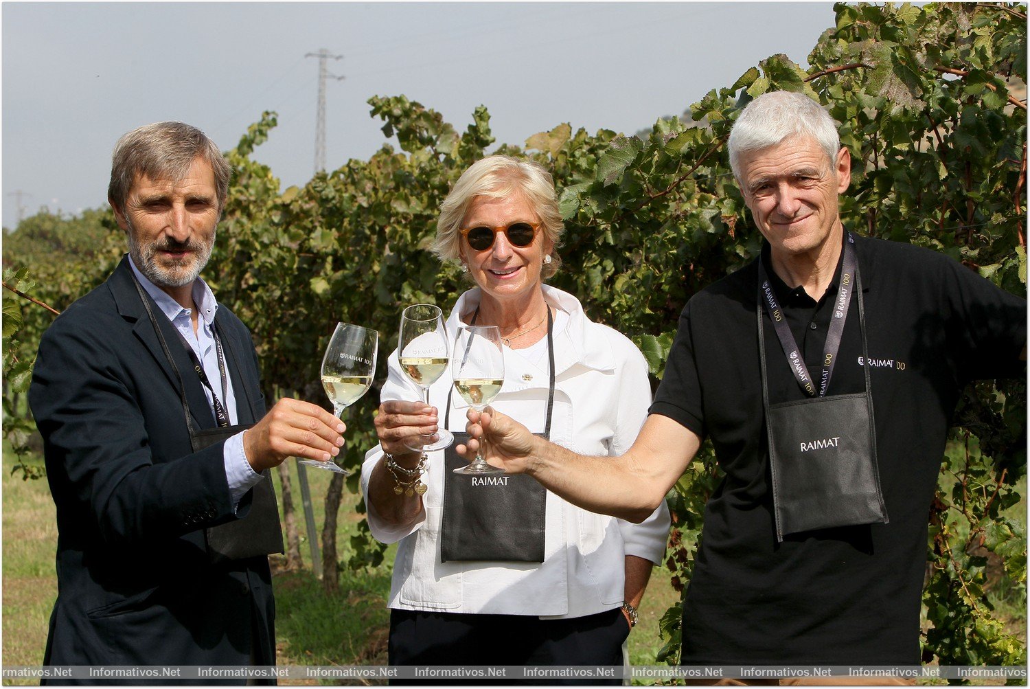 Raimat-Lleida 02OCT014.-Celebración  Centenario de la Bodega Raimat.Javier Pagés: Director General del Grupo Codorníu;  Mª del Mar Raventós: Presidenta del Grupo Codorníu; y Xavier Farré: Dtor. Del Área de Viticultura de Raimat