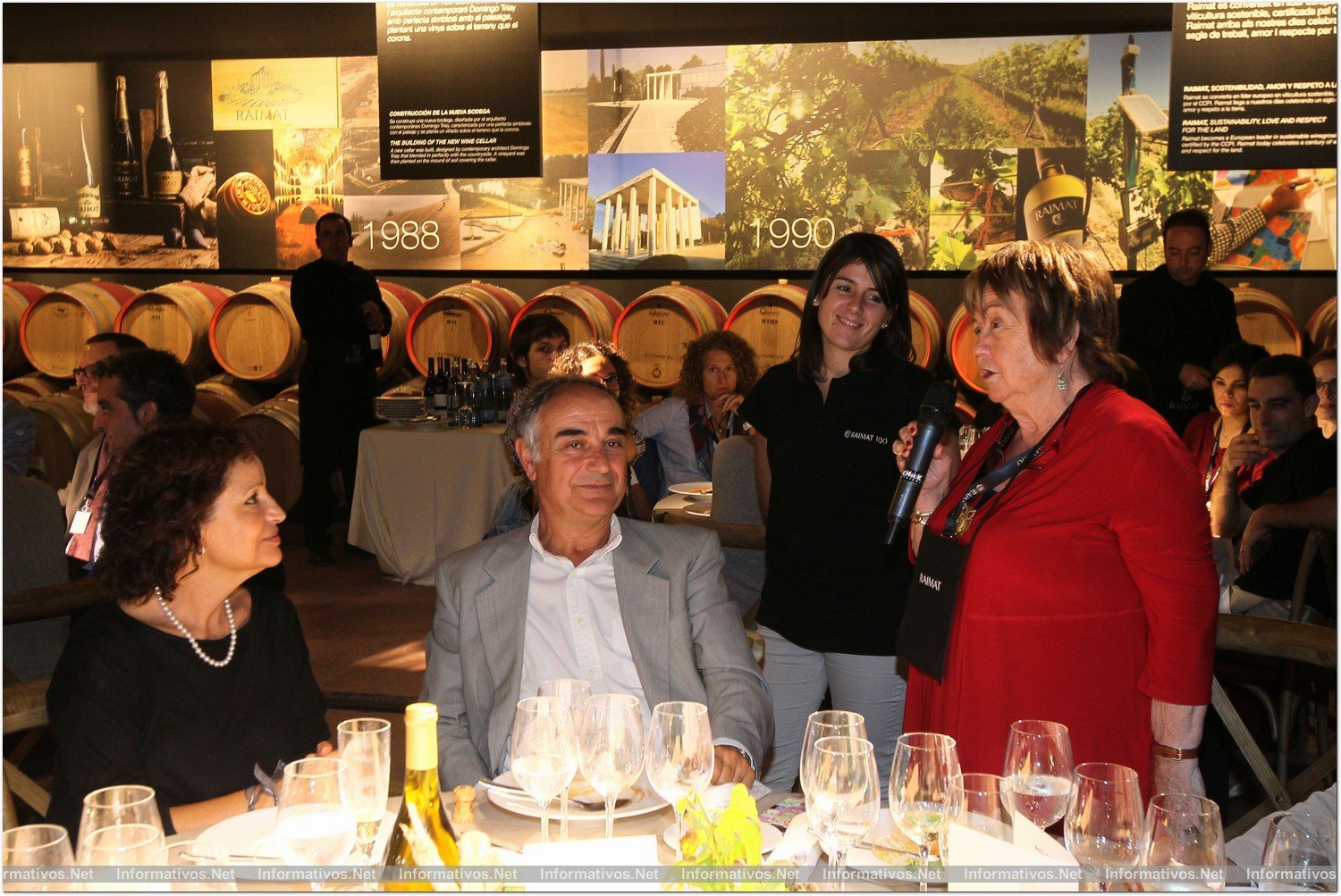 Raimat-Lleida 02OCT014.-Celebración  Centenario de la Bodega Raimat. La comida se realizó en la sala museo conmemorativa del Centenario donde se montaron 10 mesas de 10 invitados cada una: en total, 100 comensales (coincidiendo con sus 100 años) sobre todo empresarios y clientes VIP de la firma.