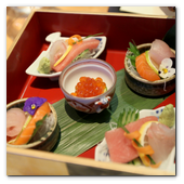 :: Pulse para Ampliar :: BCN19OCT014.- Restaurante Yubari, en Avd. Diagonal, 339 d Barcelona. Quizá el mejor restaurante japonés de España. Sibaritismo y exclusividad en su máxima expresión. Selección de sashimi.