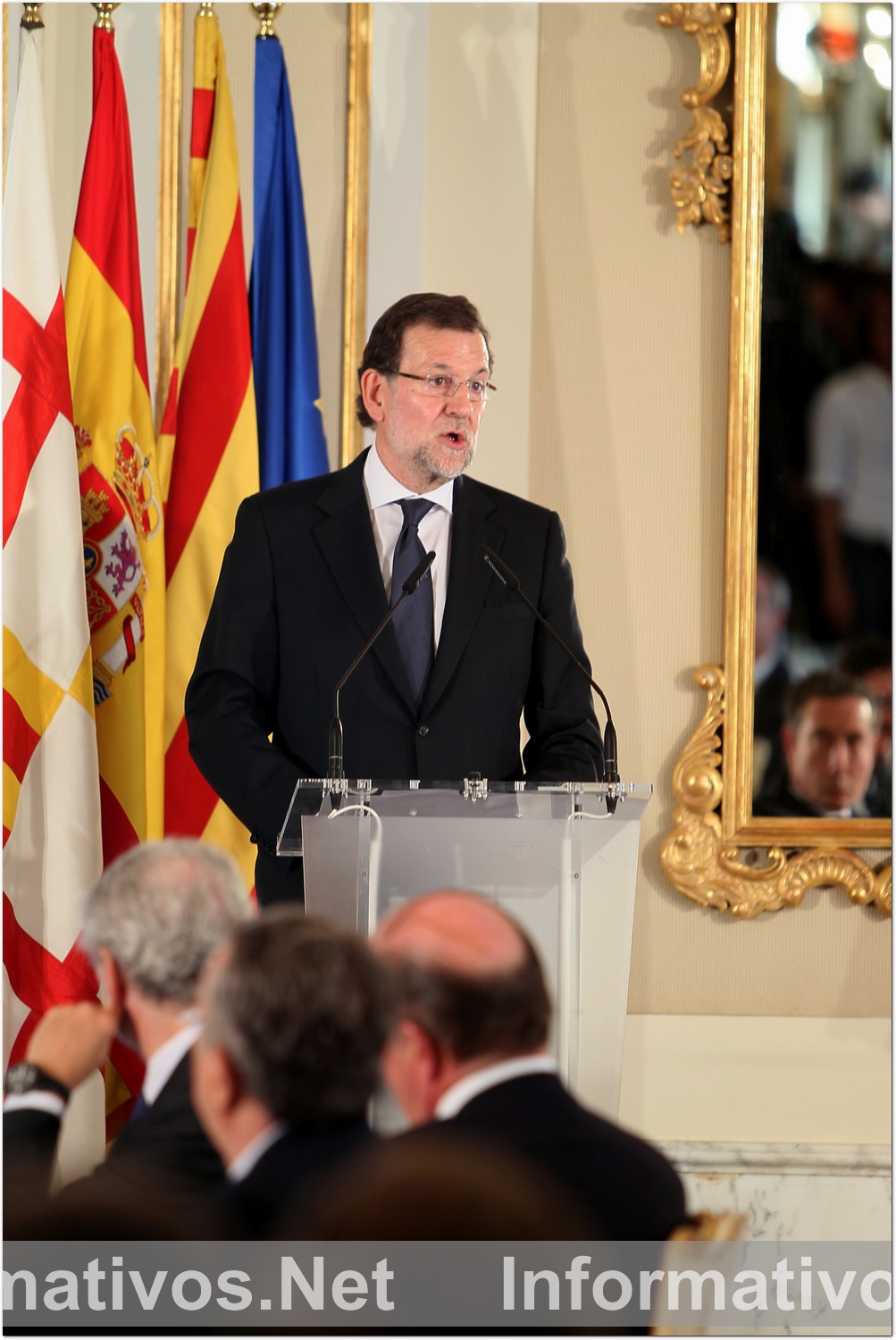 BCN8MAY015.- Almuerzo de Mariano Rajoy con directivos de empresas automovilísticas en el Palacete Albéniz de Barcelona. Mariano Rajoy, Presidente del Gobierno de España
