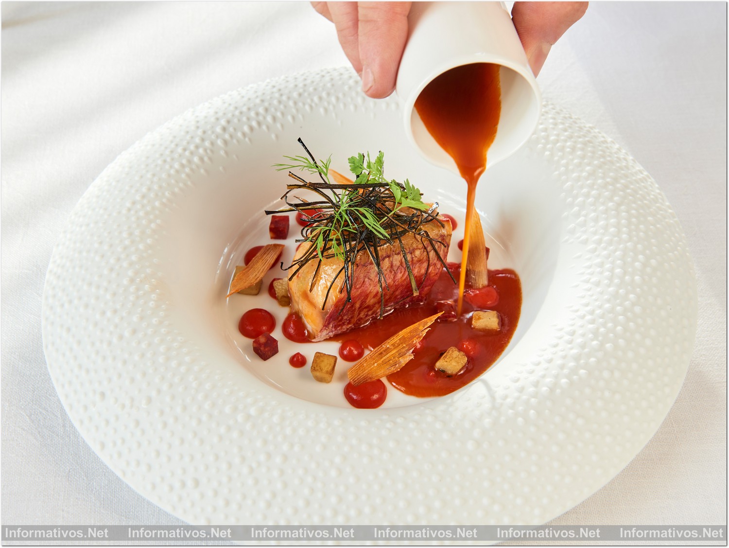 Uno de los platos estrella de la célebre chef Hélène Darroze, galardonada con dos estrellas Michelin